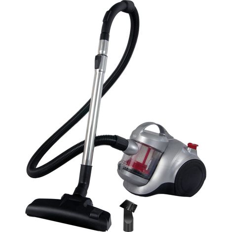 Ewbank EW3115 MOTIONLITE Bagless Cylinder Vacuum Cleaner, Washable HEPA Filter(H10), 1.5 Litre, 700W, Lightweight, Hose 1.5m, Hose: 1.5m, Telescopic Metal Tube, Silver/Red (1/2)