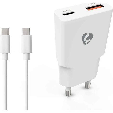Caricabatterie da parete gan a doppia porta 30 w pd usb ac cavo da 15 m
