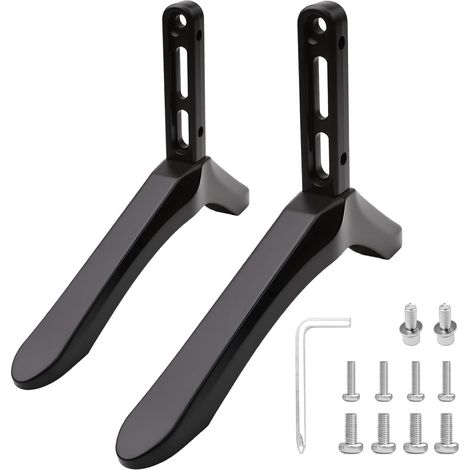 Pied TV Universel pour Téléviseurs de 32 à 65 Pouces Support TV Piédestal Remplacement de Base de Meuble TV avec Jeu Vis Et Patins Antidérapants Pied pour Samsung LG TCL (1/5)