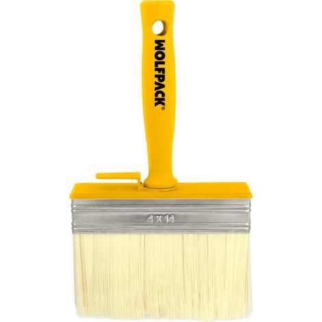 Spazzola Professionale per Soffitti 140x40 mm. Scrofa Bianca. Maniglia ergonomica, con gancio. Pennello, Pennello da pittore pro (1/5)