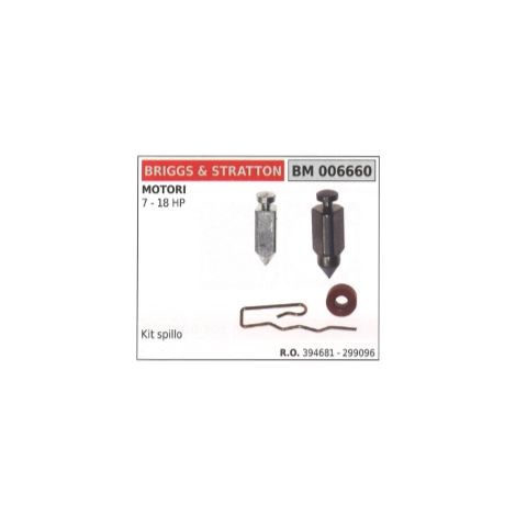 Kit spillo carburatore BRIGGS&STRATTON trattorino tosaerba 7-18HP 394681- 299096