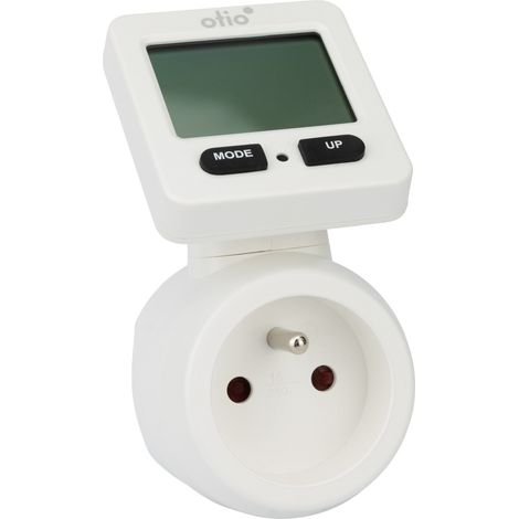 Contrôleur de consommation électrique 4 indicateurs - Blanc - Otio (1/5)
