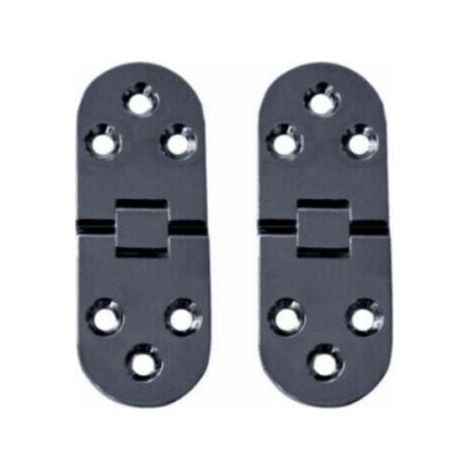 Lot de 10 charnières de table pliantes, charnières de porte d'armoire pliantes plates, charnière de porte d'armoire en alliage de zinc, charnières de porte à bords arrondis, pour table de cuisine (1/4)