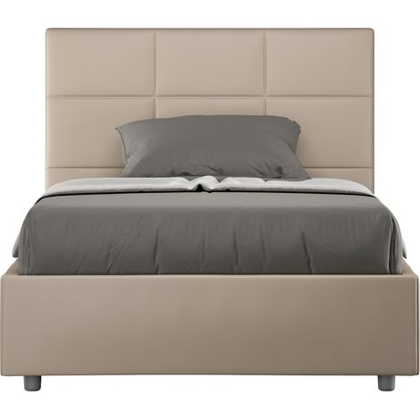Letto 1 Piazza e Mezzo 120x190 cm Senza Rete Mika Tortora (1/5)