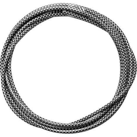 Gaine de câble acier universelle imprimé carbone diamètre 5mm longueur 3m avec insert plastique protection frein gaz
