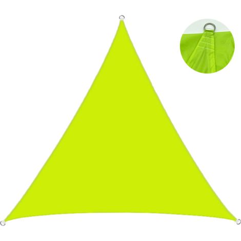Voile d'ombrage triangulaire Vert 3.6x3.6x3.6M-ombrage extérieur cour jardin auvent Anti-ultraviolet (1/4)