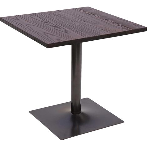 [NEUWERTIG] Bistrotisch HHG-062, Bartisch Thekentisch, Industrial Gastro Metall Ulme Massivholz MVG 70x70cm dunkelbraun