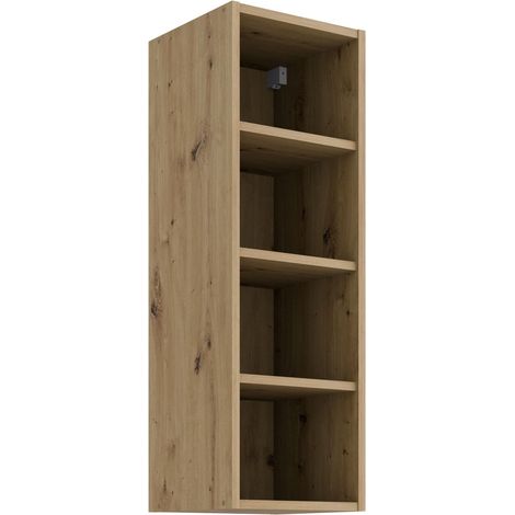 Hängeschrank Regal 30 cm Eiche Artisan Küchenzeile Küchenblock Küche Stilo, Solano Landhaus Höhe 90 (1/3)