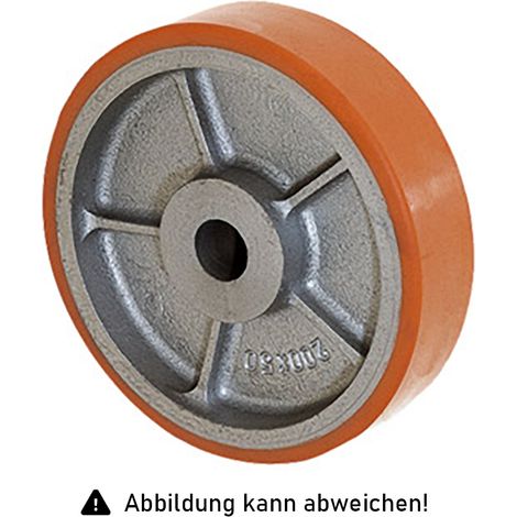 Rollcart Schwerlast- Polyurethan- Rolle  Ø125x35mm mit 250kg Tragkraft