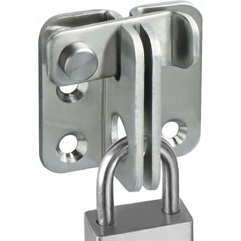 Lucchetto per porta scorrevole, chiavistello antifurto con gancio, finitura in acciaio inox spazzolato (1/4)