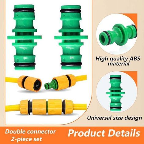 Connecteur Tuyau Arrosage - 6 Pièces - 19 mm 25 mm 1/2 Pouces - Pour Jardin Et Arrosage Extérieur - Lot Complet (1/5)