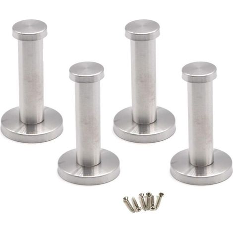 Set di 4 semplici ganci da parete in acciaio inox per bagno e doccia (1/5)