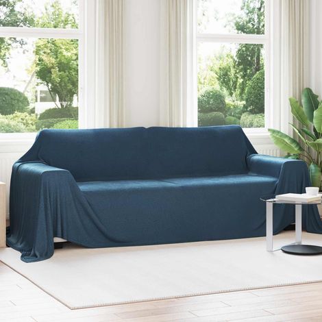 Wohndecken 6 pcs Marineblau 350 x 270 cm Fleece