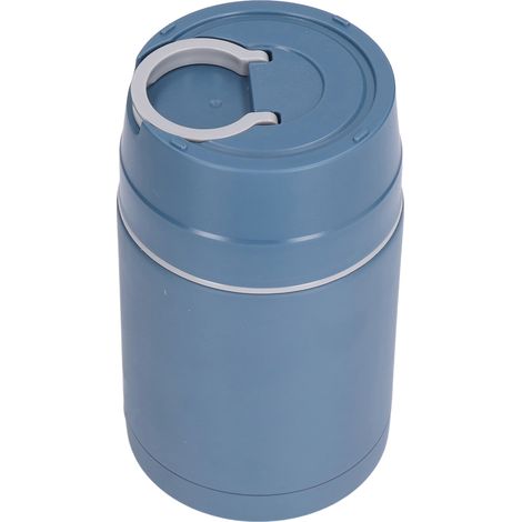 1000 ml hellblaue, vakuumisolierte Flasche, tragbare Wasserflasche aus Edelstahl 304, Thermoskanne für Suppen und Mahlzeiten (1/5)
