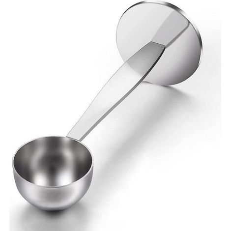 (Inox)Cuillère à Café 2 en 1 Mesure 15 ml - Tamper - Durable et Facile à Nettoyer (1/5)