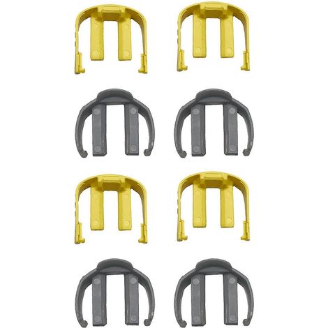 Lot de 4 colliers de serrage jaunes et gris pour nettoyeur haute pression Karcher K2 K3 K7 (gâchette et tuyau). (1/5)