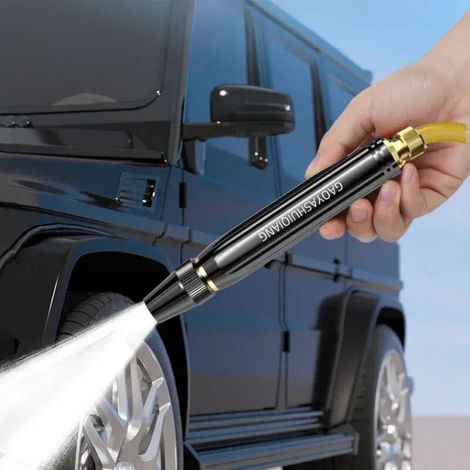 (C) Pistolet de lavage de voiture, pistolet à eau haute pression, pistolet à eau pour lavage de voiture domestique, pistolet à eau Black Diamond, tuyau d'arrosage, buse de lavage de voiture (1/4)