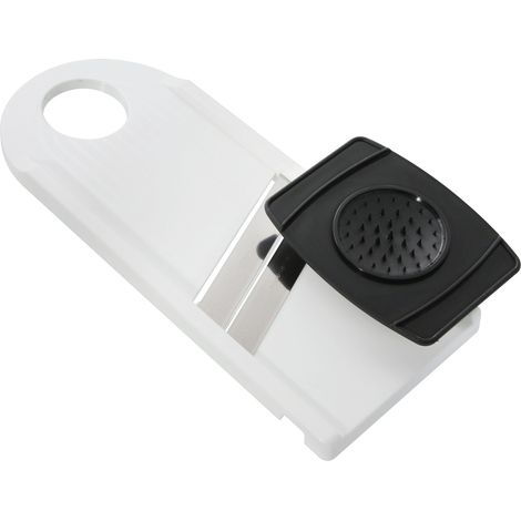 Fackelmann Mandolina Affetta Verdure Manuale con 2 Lame in Acciaio Inossidabile, corpo in plastica con Paradito, Taglia verdure, Dimensioni 29x12,5x3,5 cm per Frutta, Verdura e Tuberi