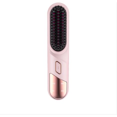 Brosse Lissante Chauffante Sans Fil avec Technologie Ionique, Mini Fer à Lisser Portable (1/3)