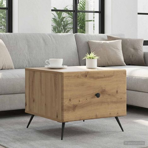vidaXL Coffee Table Artisan Oak 49 x 50 x 40 cm Engineered Wood (1/5)