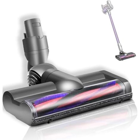 Tête de Brosse Motorisée Compatible avec Dyson V6 DC58 DC59 DC62 DC72 DC74 SV04 SV06 SV09, Brosse de Sol à Entraînement Direct, Remplacement pour Sols Durs, Tapis et Moquettes (1/5)