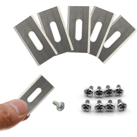 30pièces 36,5 x 18,5 x 0,65 mm Acier inoxydable Lames de Tondeuses, Lames de tondeuses à gazon avec vis pour Husqvarna, Pièces et accessoires Tondeuses à gazon (1/5)