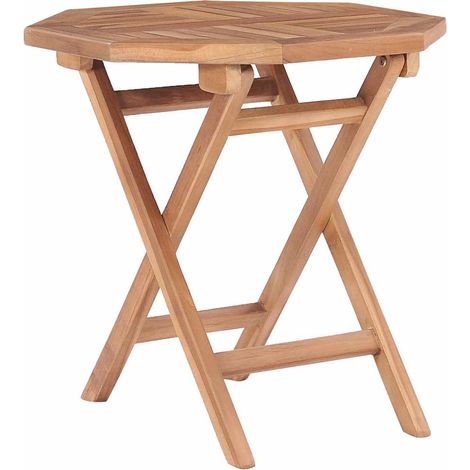 Table d'extérieur pliable Table de salon de jardin - 45x45x45 cm Bois de teck solide BV414418 - BonneVie (1/5)