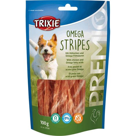 Premios para perros Omega Stripes Tiras de Pollo Trixie PREMIO 100 g