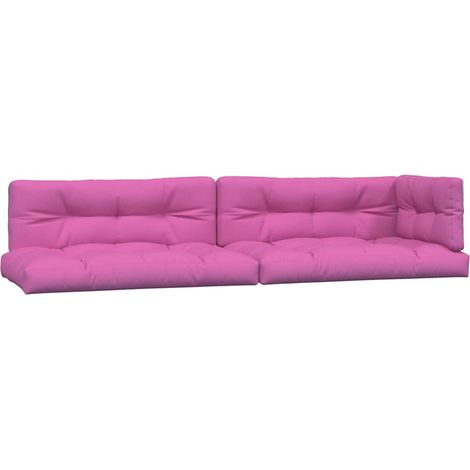 Coussins de palette lot de 5 rose tissu (1/5)