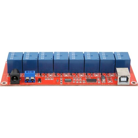 Module Relais 24V Carte Interface Bas Niveau Déclenchement USB Port Série DIY Fournitures Électriques (1/5)