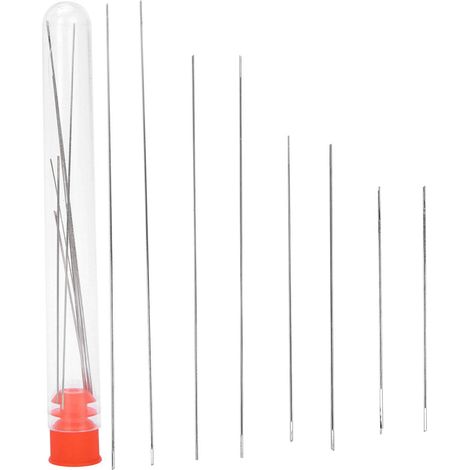 Aiguilles à perles fines avec chas central pour bijoux et broderie - Lot de 8 (1/5)