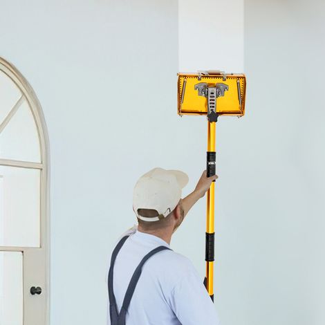 NEU 10 Zoll professioneller Trockenbau-Flachspachtelkasten mit 40-64 Zoll verstellbarem Griff