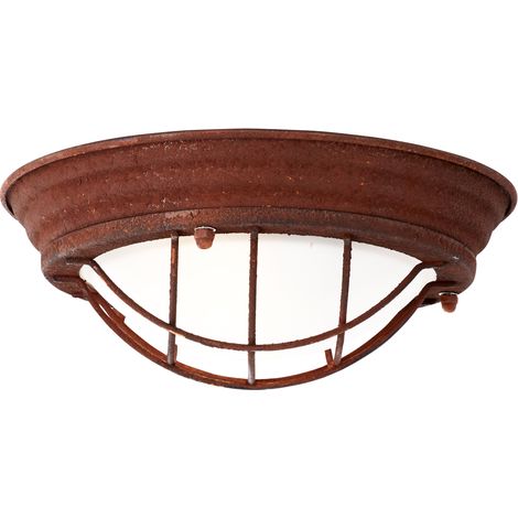 BRILLIANT Lampe Typhoon Wand- und Deckenleuchte 29cm rostfarbend/weiß 1x A60, E27, 40W, geeignet für Normallampen (nicht enthalten) Für LED-Leuchtmittel geeignet (1/5)