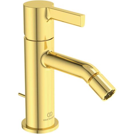 Miscelatore bidet JOY sporgenza 110 mm oro spazzolato con piletta IDEAL STANDARD (1/3)