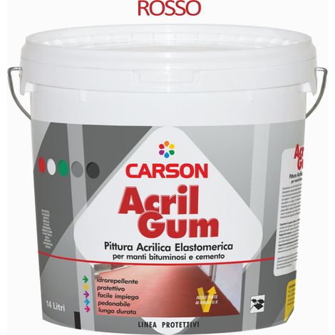 Acrilgum rosso eco lt. 14 – rivestimento acrilico impermeabile e resistente uv