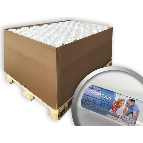 Renoviervlies NORMVLIES 150 g Malervlies Anstrich-Vlies glatte überstreichbare Vliestapete weiß 1 Palette (1/5)