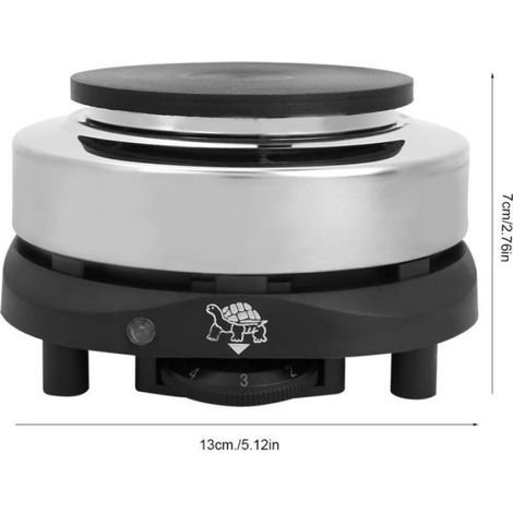 Réchaud électrique - - Modèle portable - 500W - Température réglable - Noir (1/4)