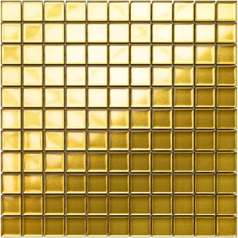 Ilcom mosaico in vetro su rete per bagno e cucina 30cm x 30cm - Golden peaks (1/4)