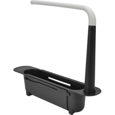 1 Support Rangement évier Extensible PP, Capacité Grande, Drainage Noir, Ventilation Optimale, Cuisine