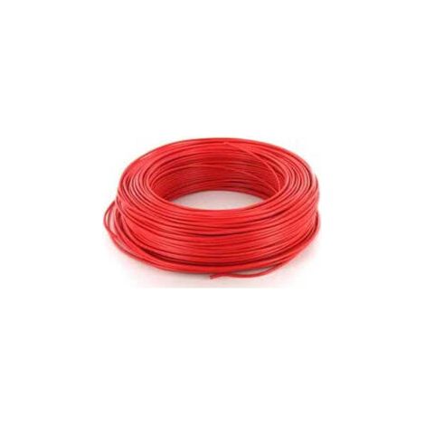 Fil électrique rigide - H07VU - 1,5mm² - Rouge - VU1,5R - Couronne de 100m