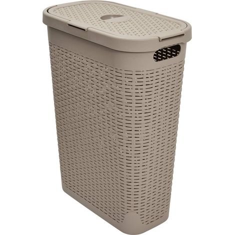 Slim rattan korb 40l leinen - 5five