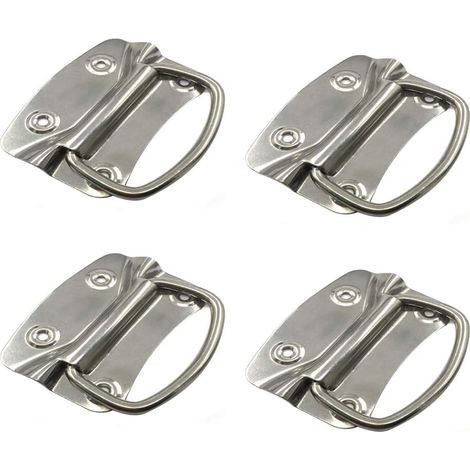 Juego de 4 manijas de puerta de acero inoxidable (1/5)