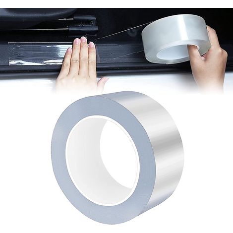 Film de Protection Carrosserie Transparent - 5 cm x 10 m Autocollants Anti-Rayures pour Seuils de Porte Résiste aux Impacts de Gravillons et Éraflures (1/5)
