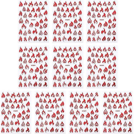 10 Blatt Nagelsticker für Halloween-Dekorationen (1/3)