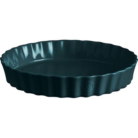 Tourtière céramique XL 32 cm émaillée bleu nuit Belle-Ile Emile Henry (1/3)