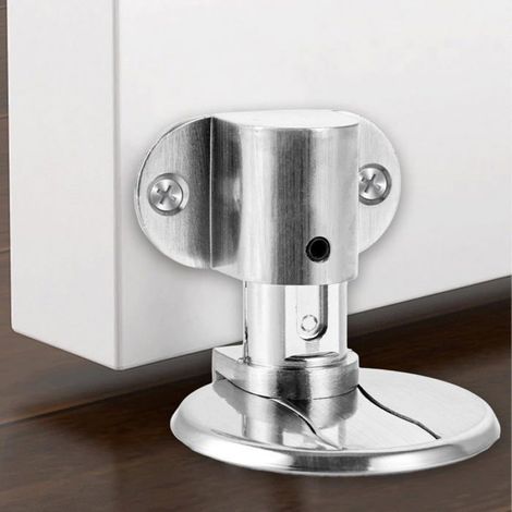 Butoir De Porte Magnétique - Alliage De Zinc - Hauteur Réglable 5 À 15 Mm - Pour Portes Intérieures - Lot De 4 (1/5)