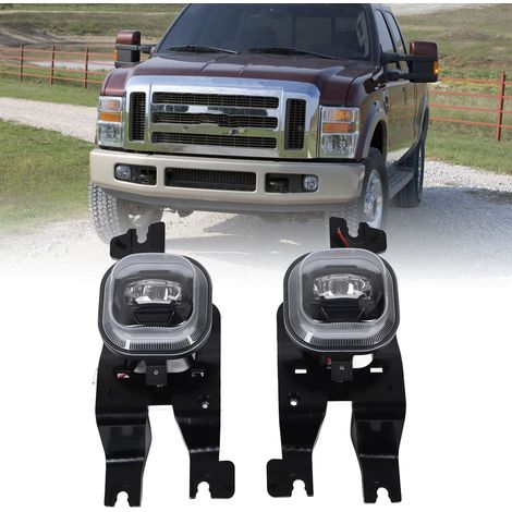 LED-Stoßstangennebelleuchten (Tagfahrlicht, ein Paar, links und rechts) passend für übergroße Ford F-250, F-350, Super Duty Modelle 2008-2010. (1/5)