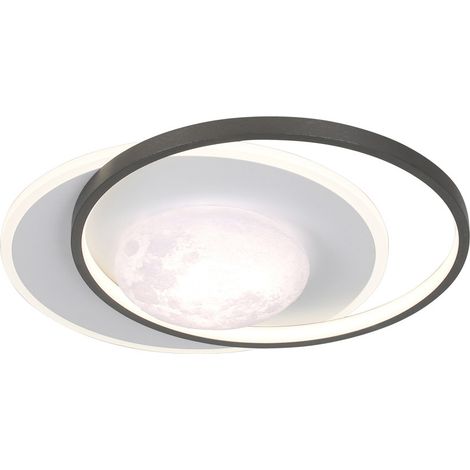 Italux Desulo   Petit plafonnier LED semi-encastré noir 3000/4000/6000K