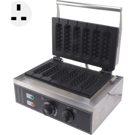 Machine à corn dogs électrique, cuisson croustillante, hot-dog maker commercial, appareil à saucisses, machine à muffins sur bâtonnet, équipement snack, prise UK 220V (1/5)