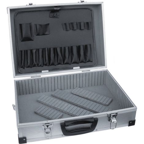 Valigia portautensili in alluminio 460x325x150 argento (1/2)